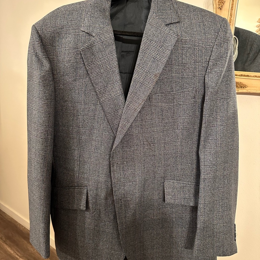 Small windowpane gray Men's Blazer